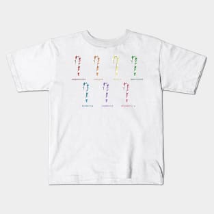 Rainbow Candy Canes Kids T-Shirt